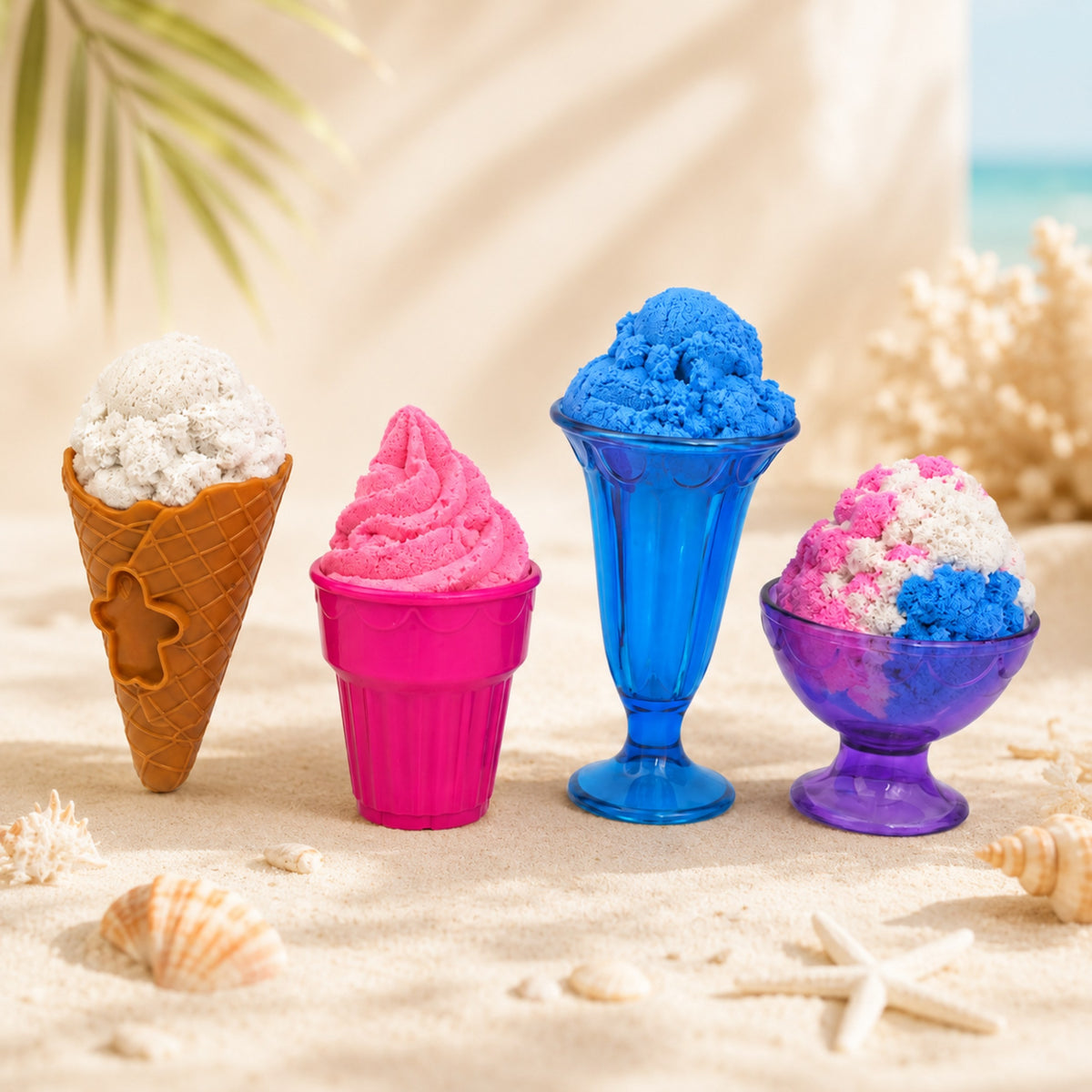 WOOPIE SAND FAIRY Kinetinio Smėlio Ledainės Rinkinys 24 dalių