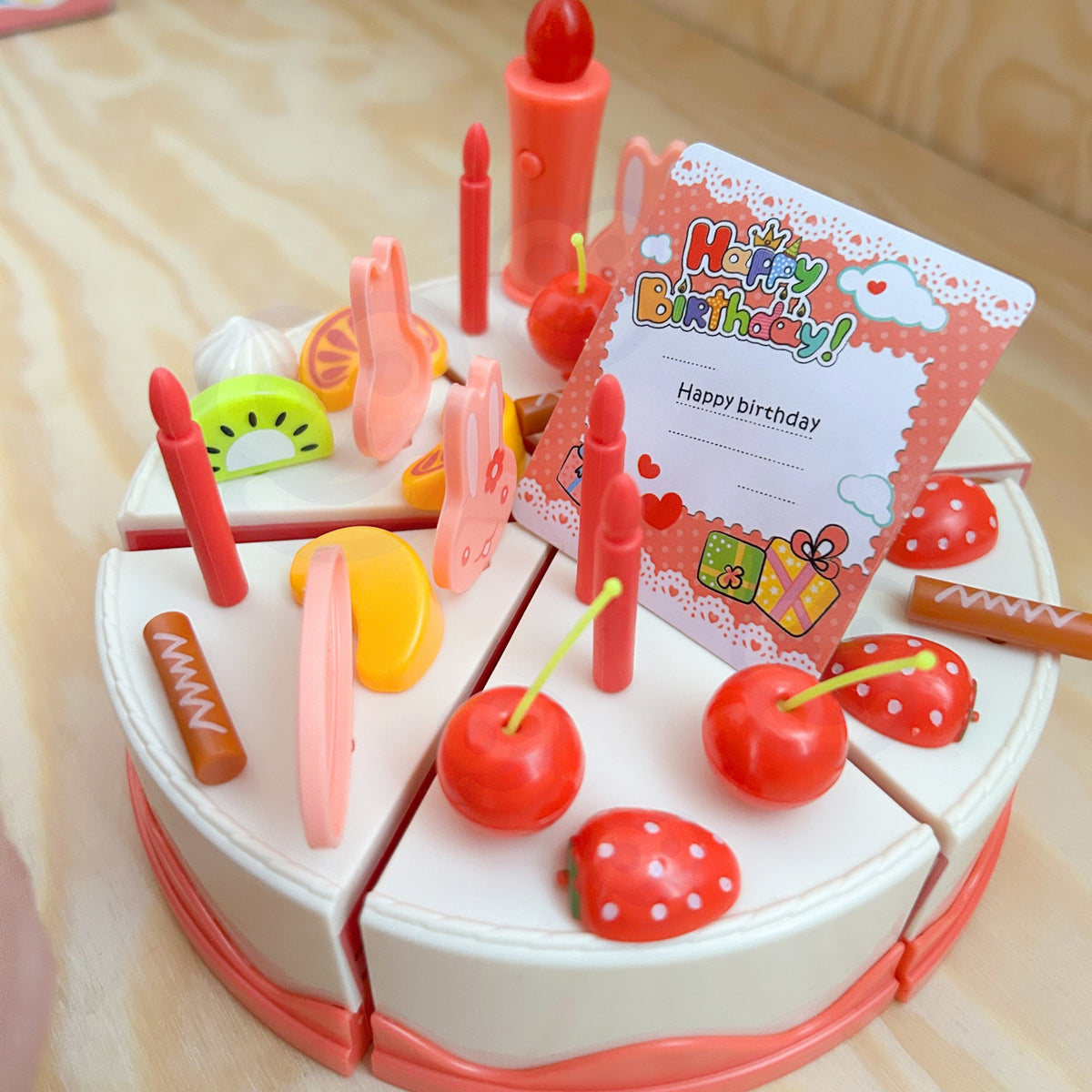 WOOPIE Žaislinė Gimtadienio Tortas Pjaustymo Rinkinys 40 vnt.