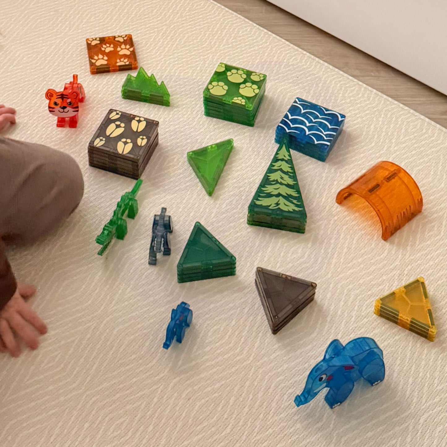 WOOPIE Magnetiniai 3D Blokeliai Džiunglių Gyvūnai 45 vnt.