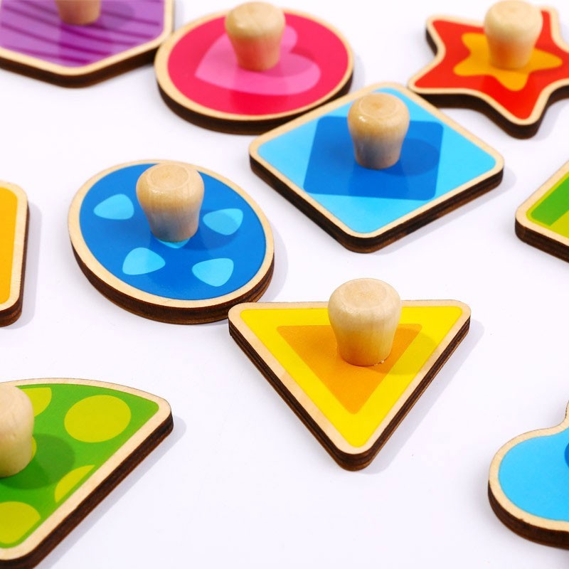 TOOKY TOY Montessori formų dėlionė su rankenėlėmis, 15 d.