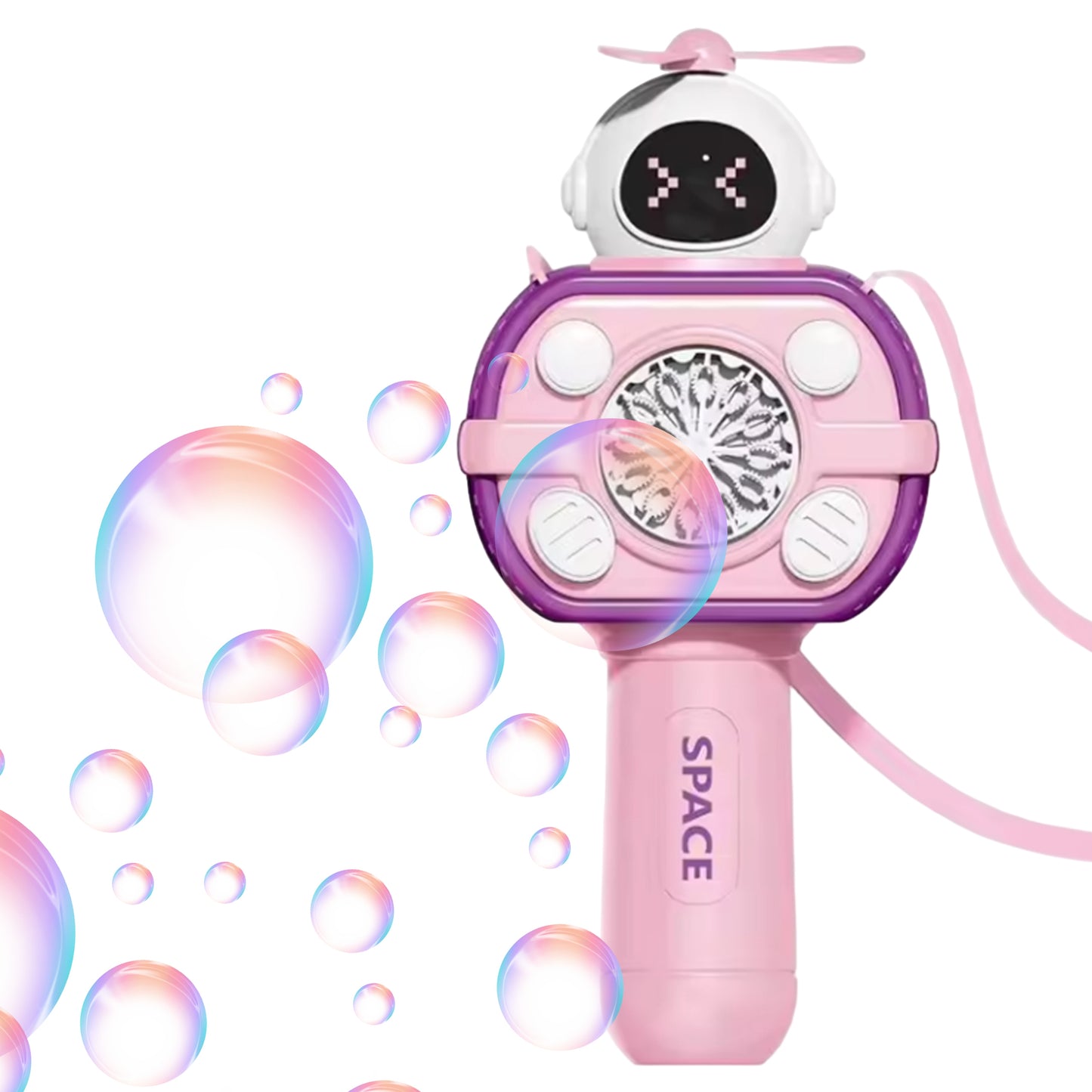 WOOPIE Astronautas – muilo burbulų leidimo mašina, rožinė – pagrindinis vaizdas