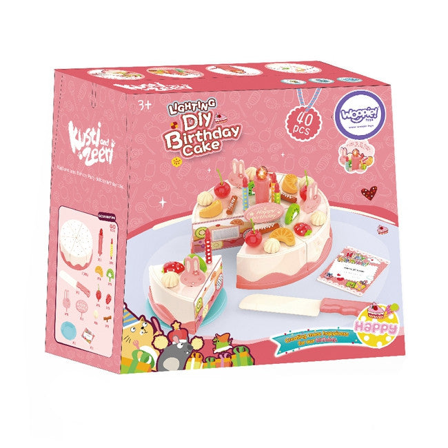 WOOPIE Žaislinė Gimtadienio Tortas Pjaustymo Rinkinys 40 vnt.
