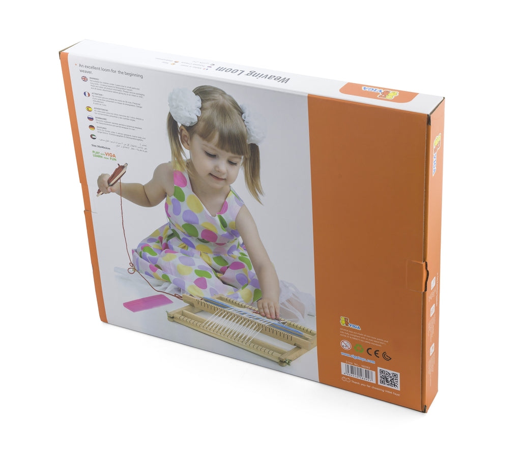 VIGA Medinė Audimo Staklė Montessori Kūrybinis Rinkinys Vaikams