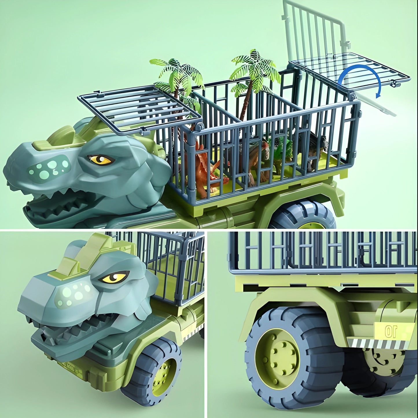 WOOPIE Dinozaurų transporteris su figūrėlėmis T-Rex sunkvežimis