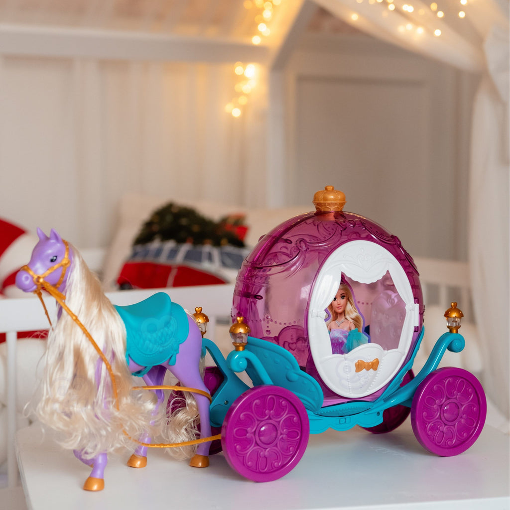 WOOPIE ROYAL Princesės Lily lėlė su magišku karieta – rinkinys