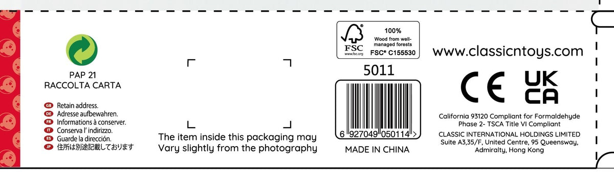 CLASSIC WORLD Medinis daržovių pjaustymo rinkinys vaikams