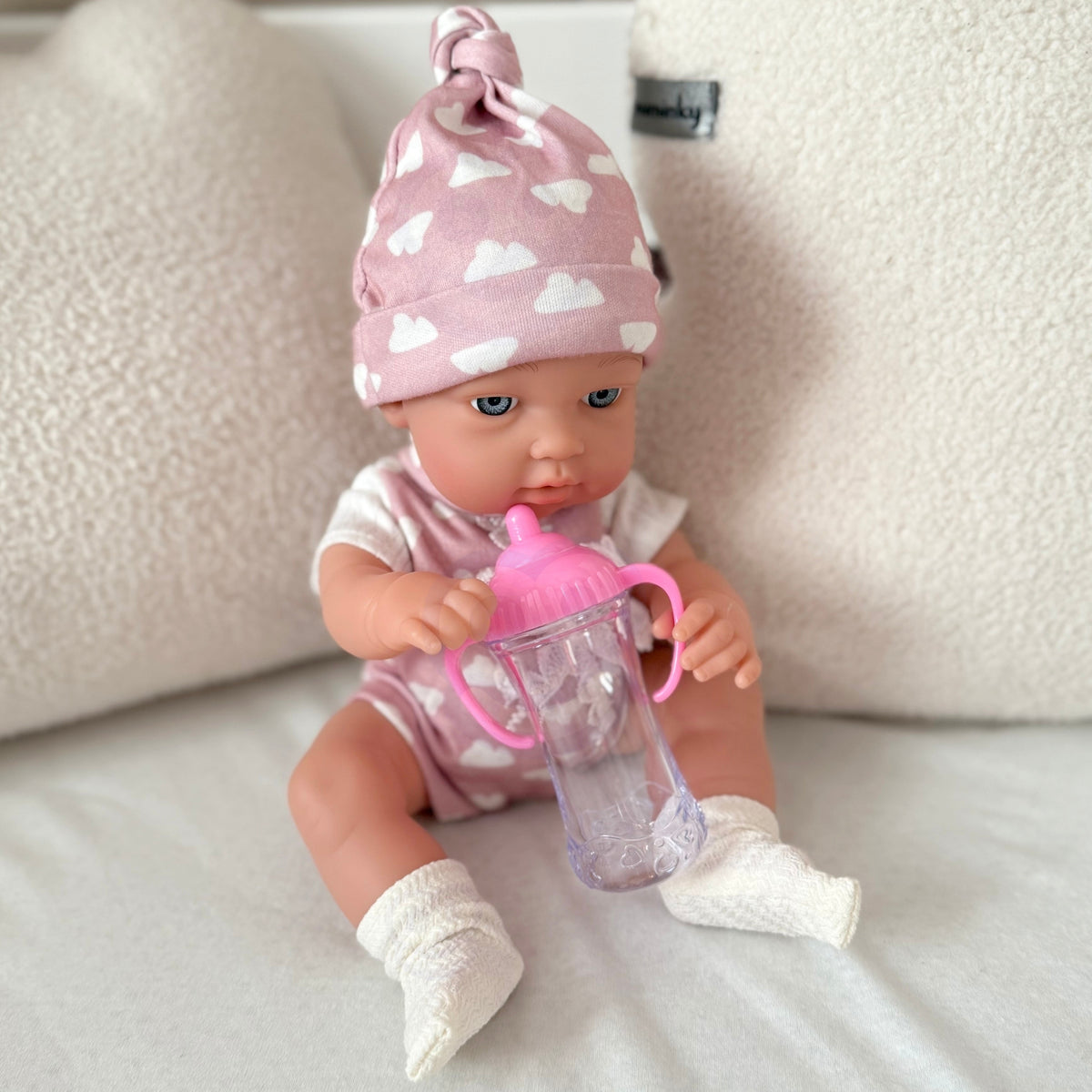 WOOPIE ROYAL Kūdikėlio lėlė 36 cm rožiniame kostiume su priedais