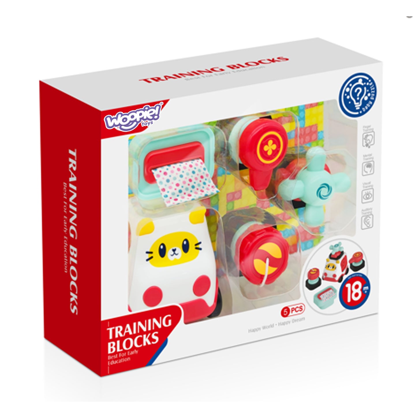 WOOPIE BABY Montessori Manipuliacinis konstruktorius „Katinėlis“ (Automobilis) 2 – pagrindinis vaizdas