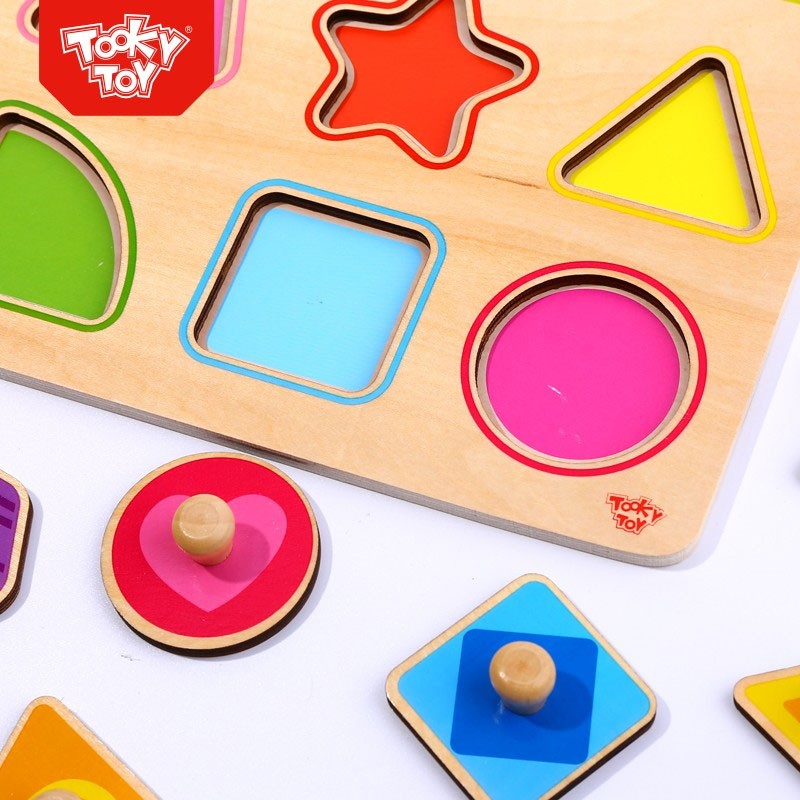 TOOKY TOY Montessori formų dėlionė su rankenėlėmis, 15 d.