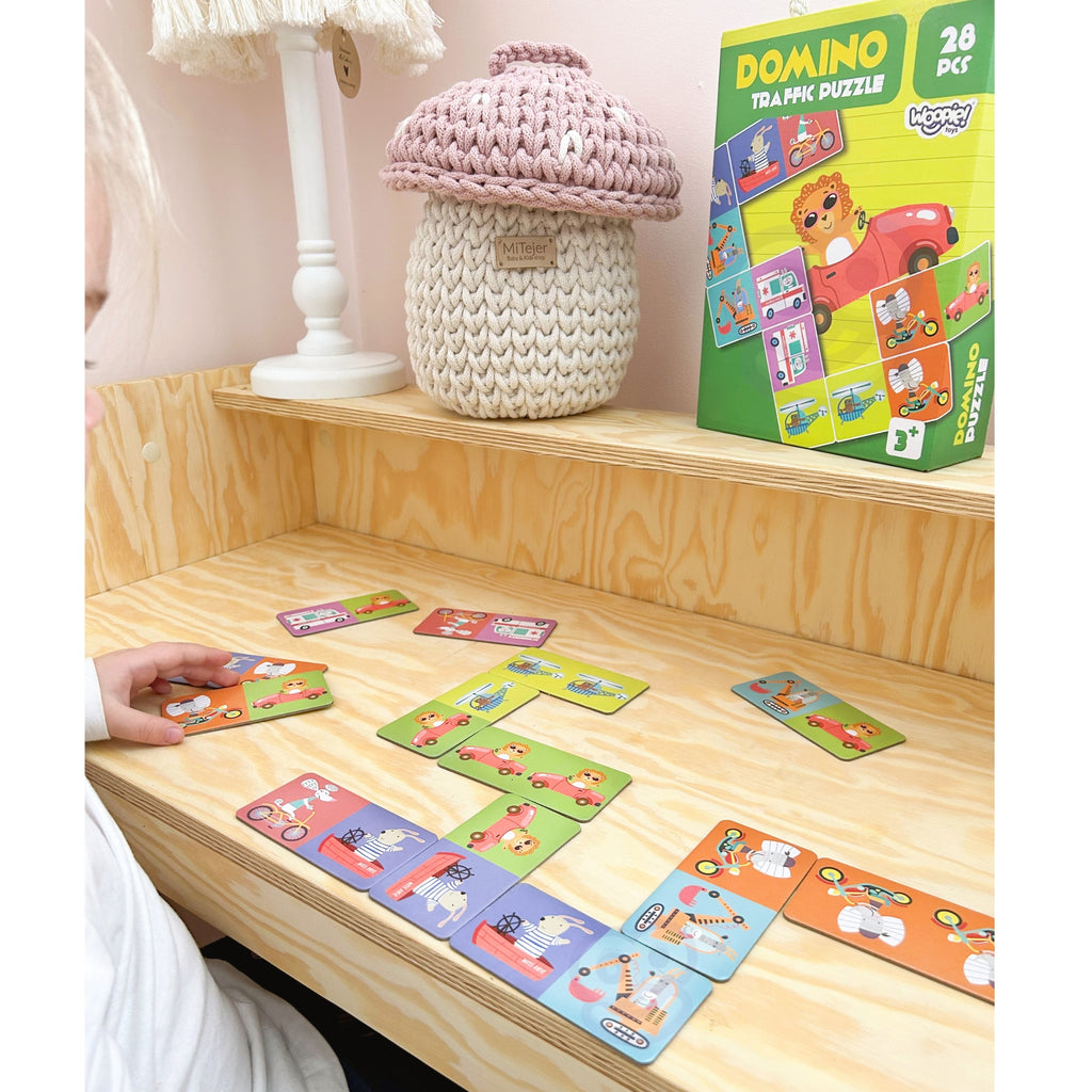WOOPIE Montessori Domino Gyvūnai Transporto Priemonėse 28 Detalės
