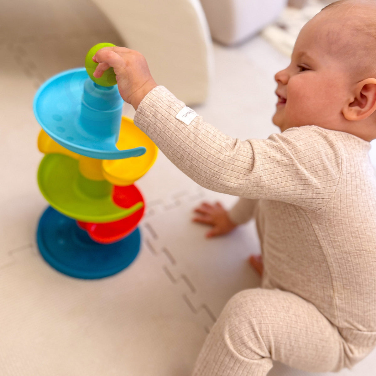 WOOPIE BABY Spiralinis kamuoliukų takelis su 3 kamuoliukais