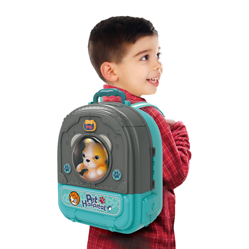 WOOPIE Mažojo veterinaro rinkinys 3-in-1: namelis kuprinėje su šuniuku – vaizdas 4
