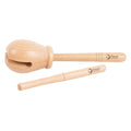CLASSIC WORLD EDU Medinis Muzikinis Instrumentas Medblokas 2 vnt.
