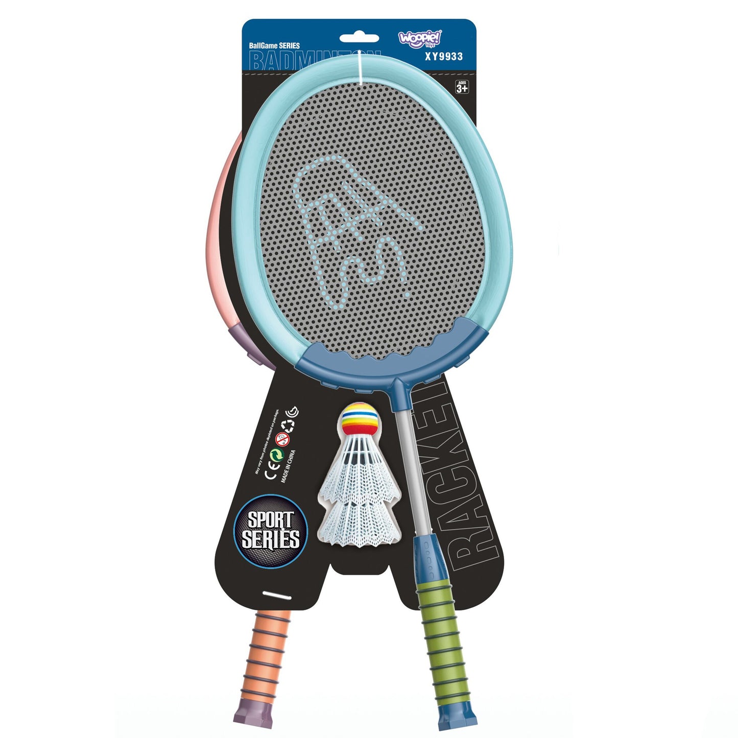 WOOPIE Badmintono rinkinys: 2 raketės ir 2 kamuoliukai – vaizdas 2