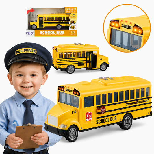WOOPIE Interaktyvus Elektrinis Mokyklinis Autobusas 1:20