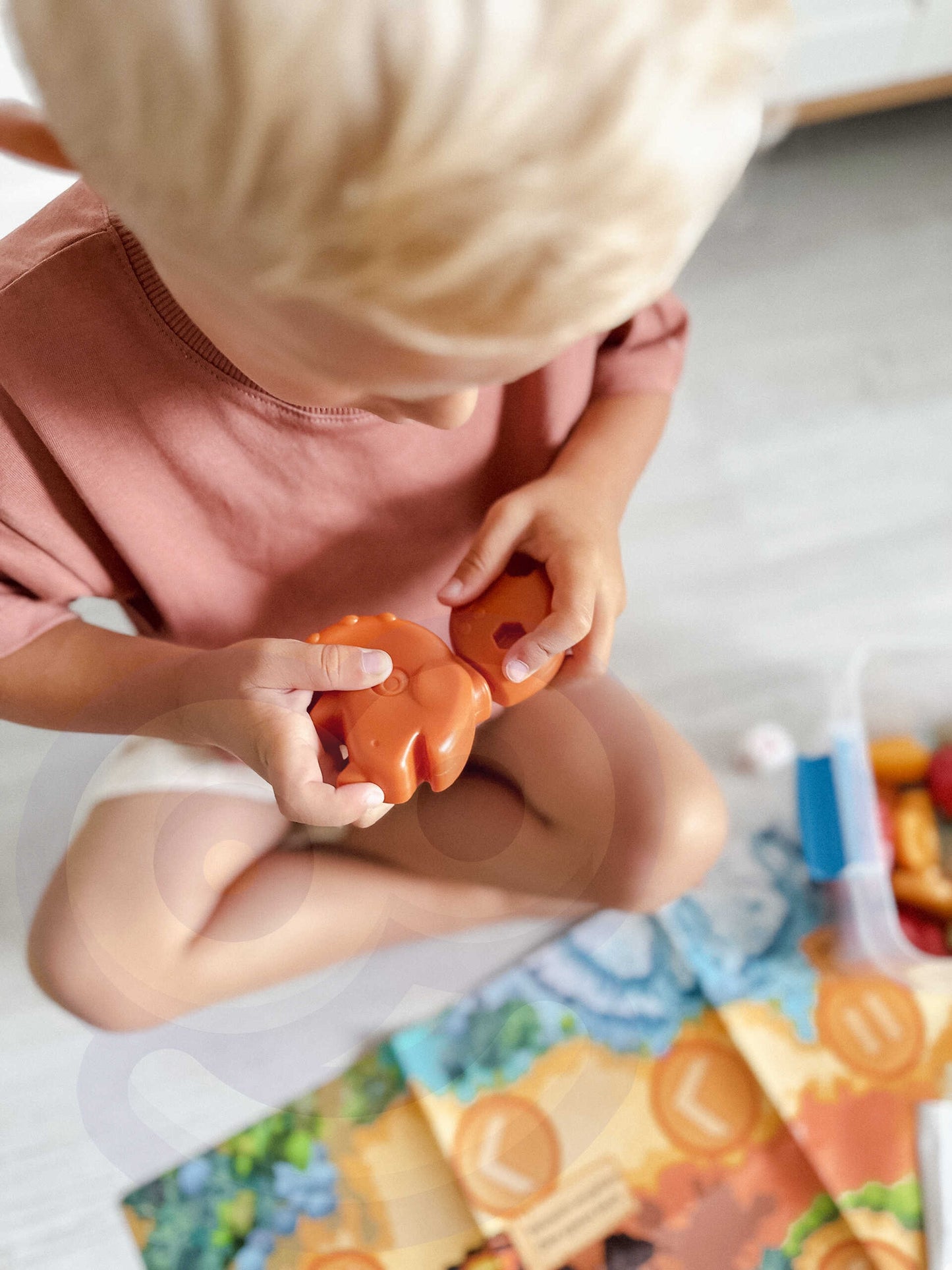 WOOPIE Konstrukcinis rinkinys 2in1: Stalo žaidimas „Dinozaurai“ + Kauliukas, 46 detalės – vaizdas 3