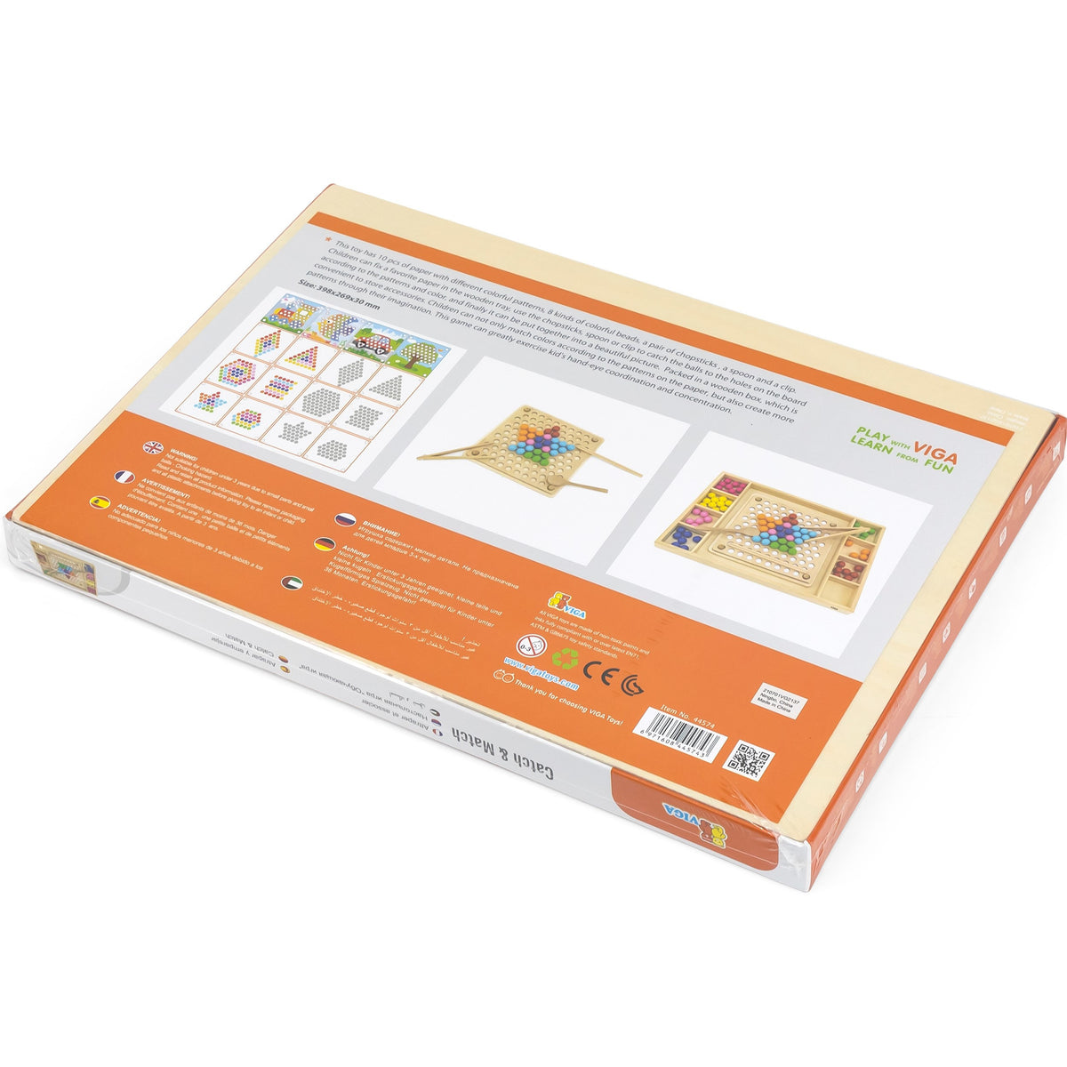 VIGA Medinis Rutuliukų Gaudymo Montessori Žaidimas