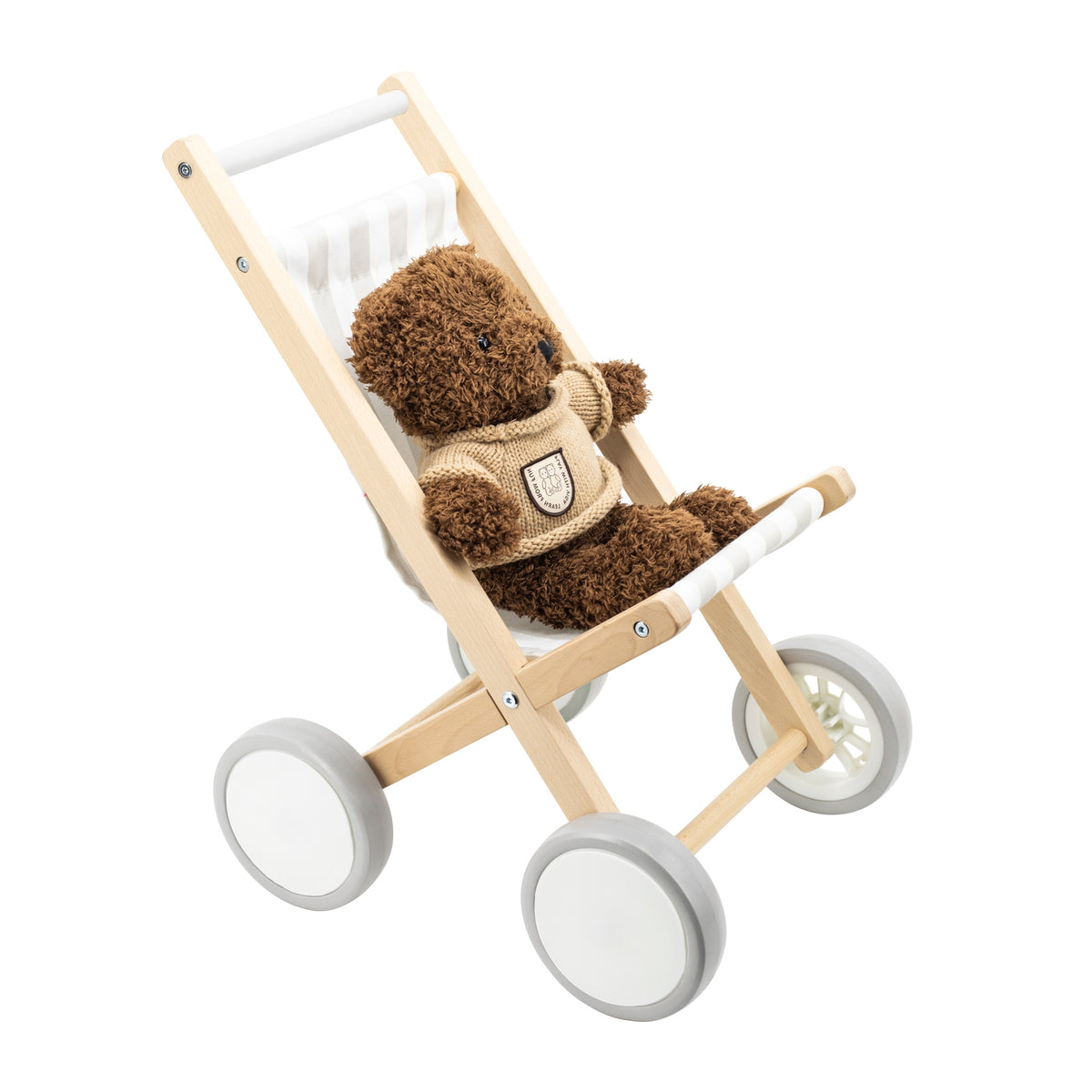 VIGA medinis vežimėlis lėlėms (iki 38 cm) – vaizdas 2
