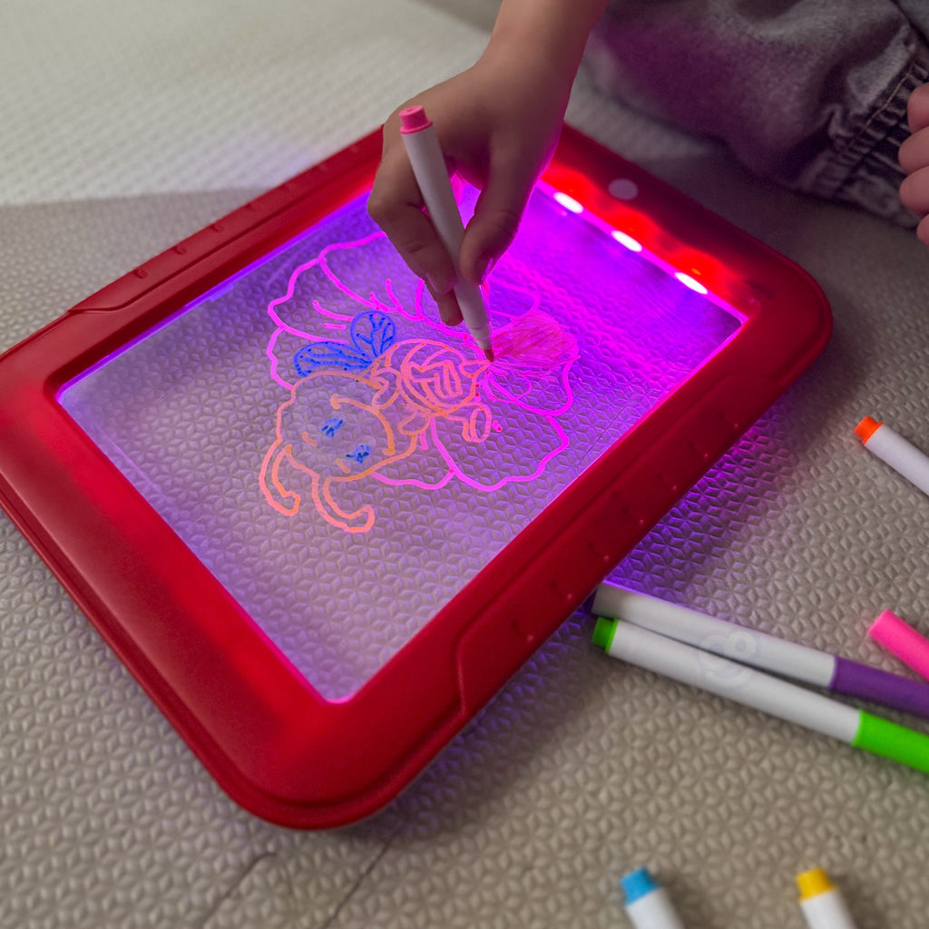 WOOPIE Magic Grafinė Piešimo Lenta su Neoninėmis Spalvomis ir LED