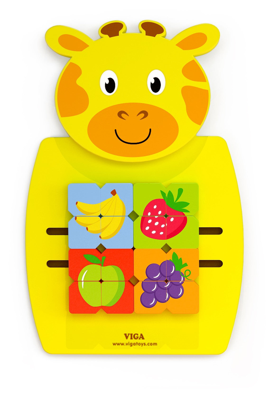 VIGA Medinė Montessori manipuliacinė lenta „Žirafa“, FSC – pagrindinis vaizdas