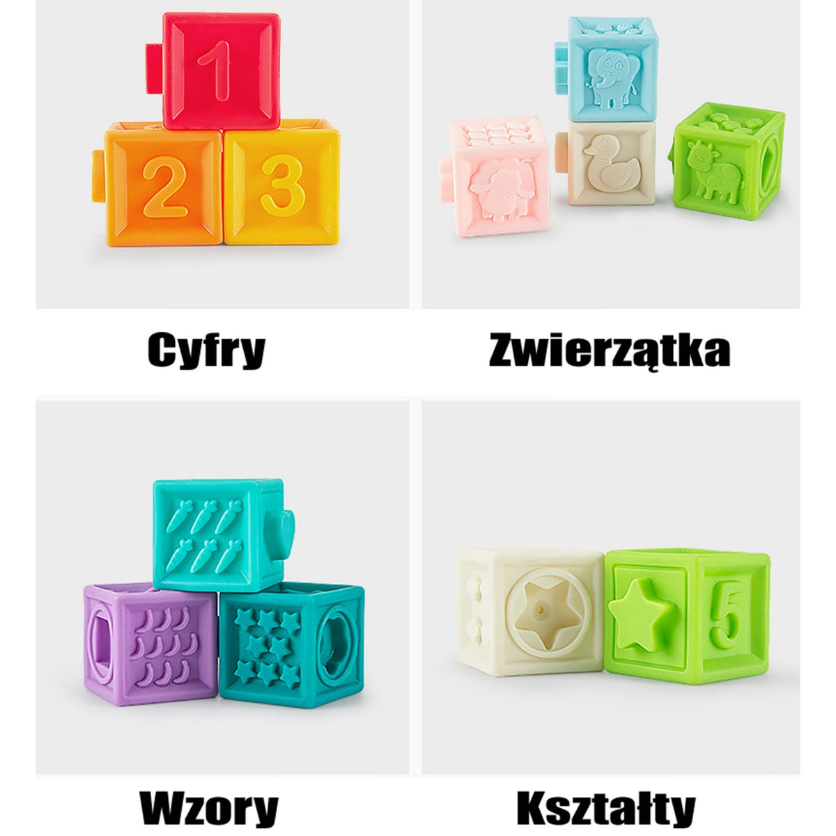 WOOPIE BABY Sensoriniai Kaladėlės Skaičiavimui su Garsu 20 vnt.