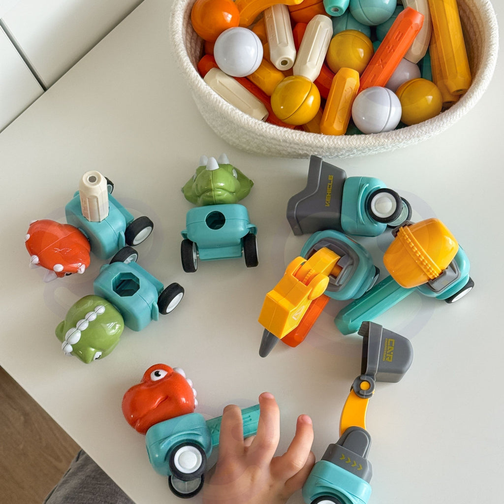 WOOPIE Magnetinis Konstruktorius Dinozaurai 84 detalės
