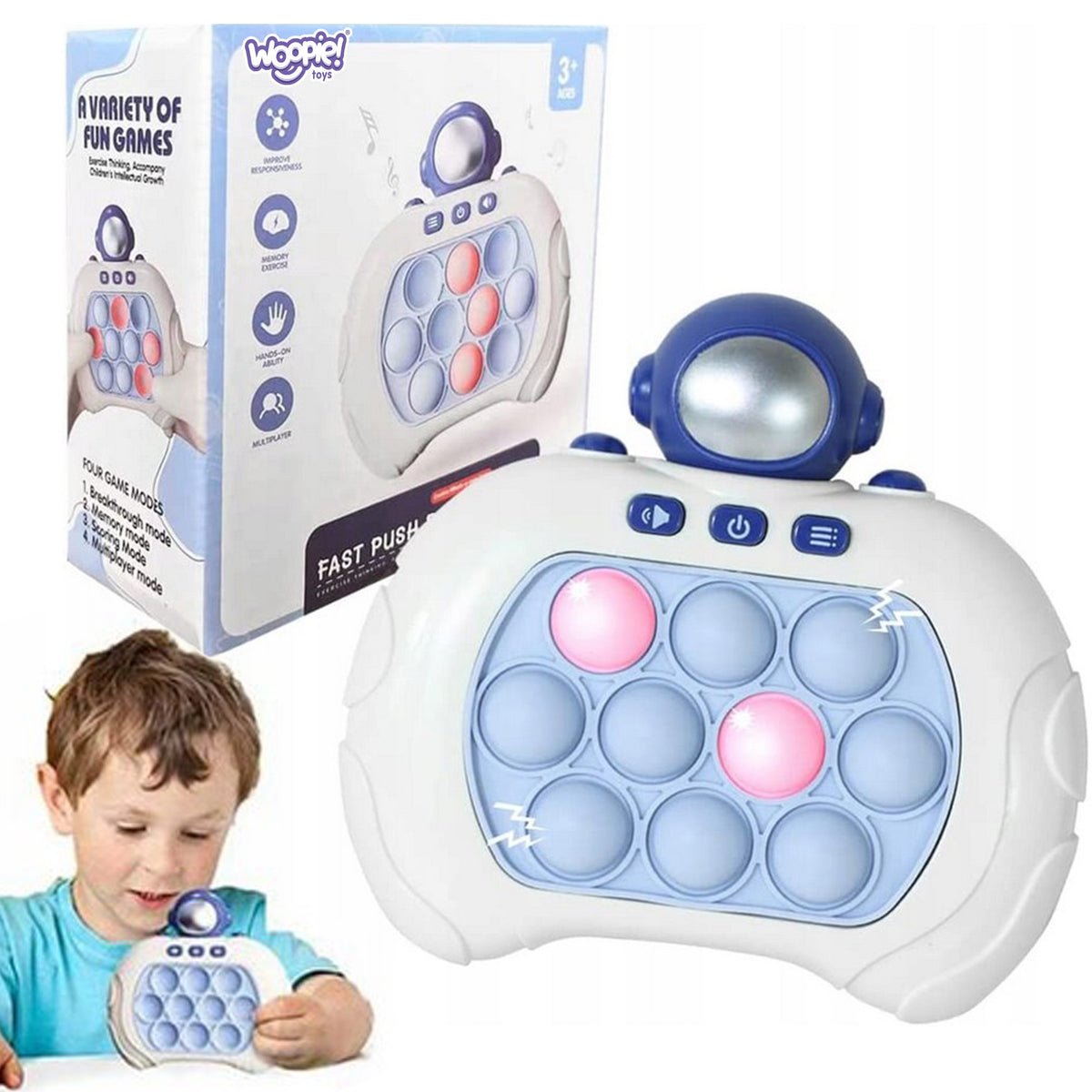 WOOPIE Pop It Žaidimas Astronautas – Elektroninis Arcade Žaislas