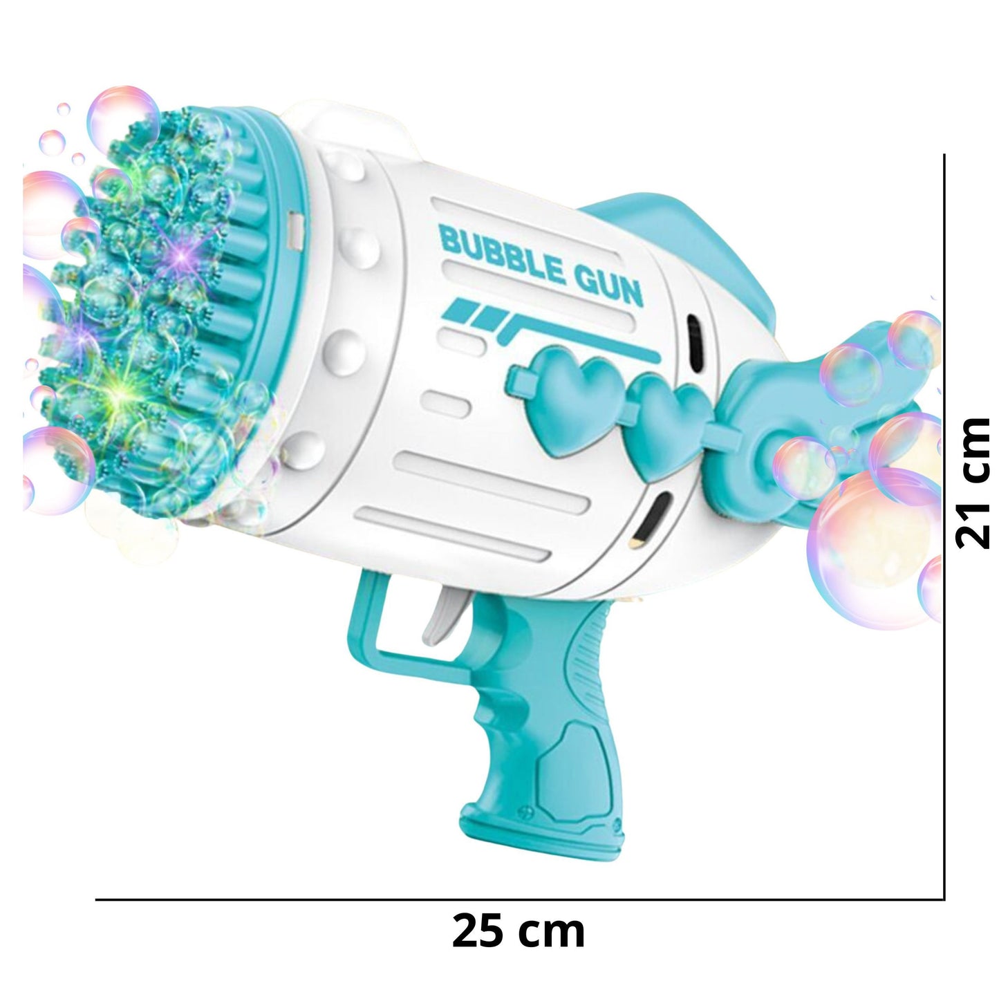 WOOPIE Muilo burbulų gaminimo pistoletas su 91 anga, mėlynas – vaizdas 4