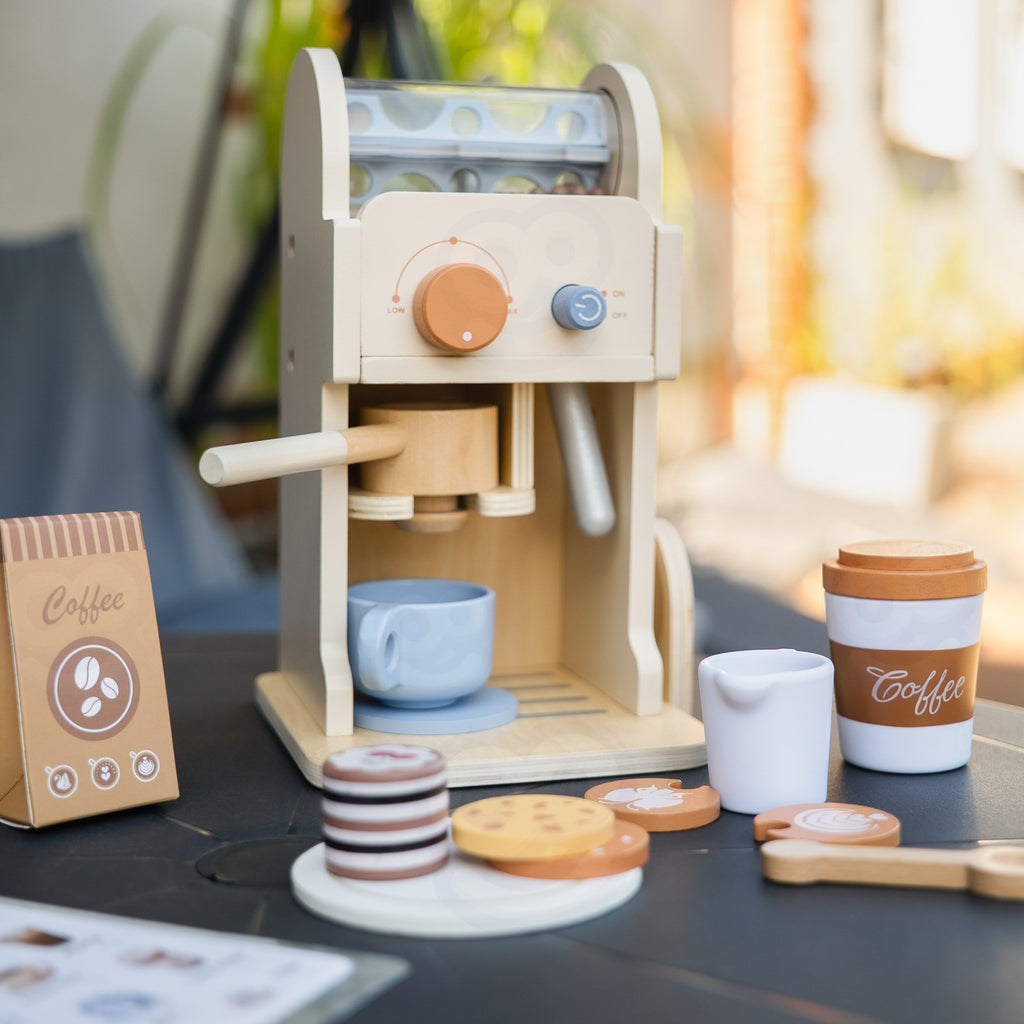 TOOKY TOY Medinis Kavos Aparatas Baristai su Priedais