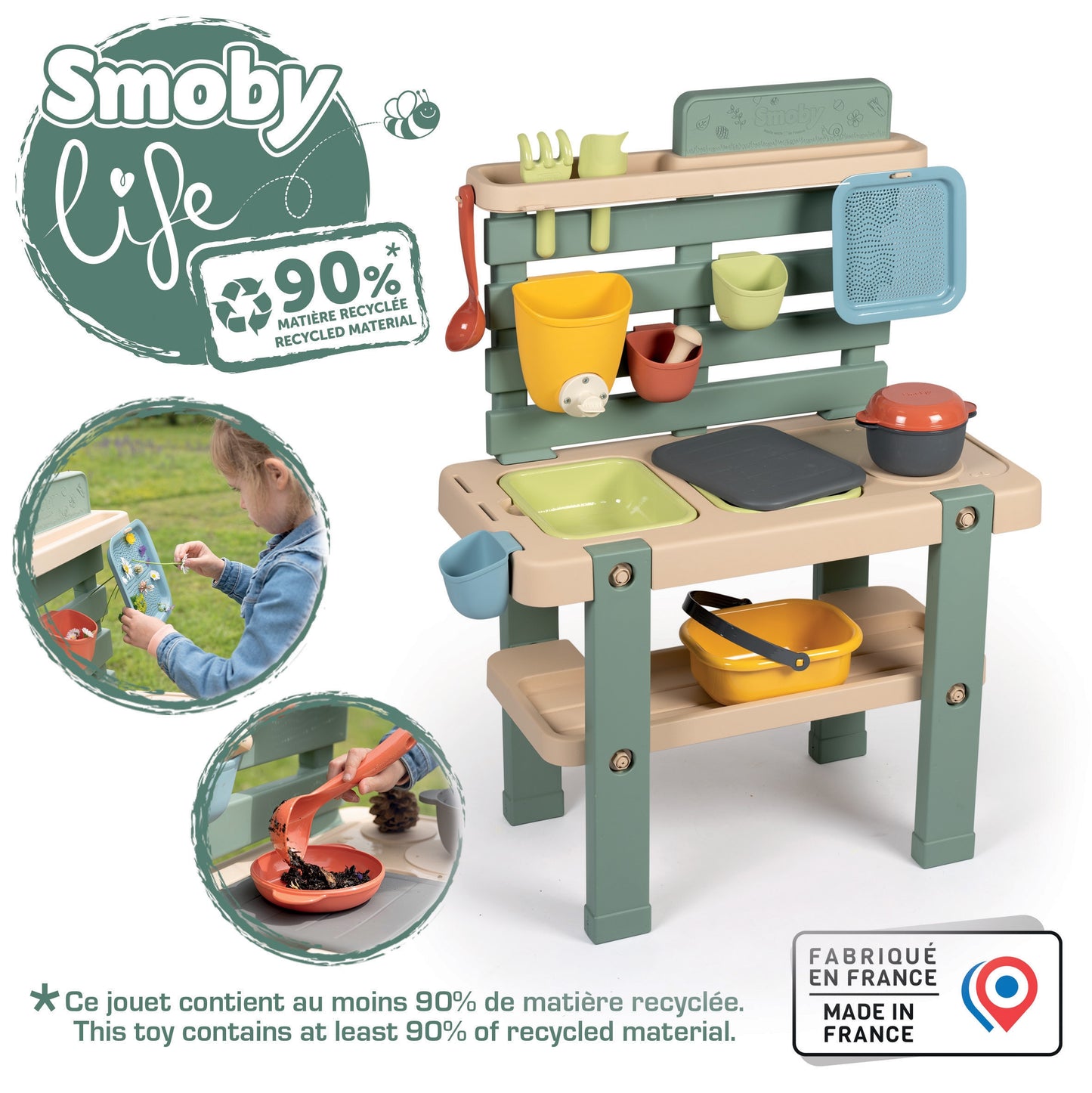 Smoby Life Vandens ir Smėlio Žaidimų Virtuvėlė Lauke