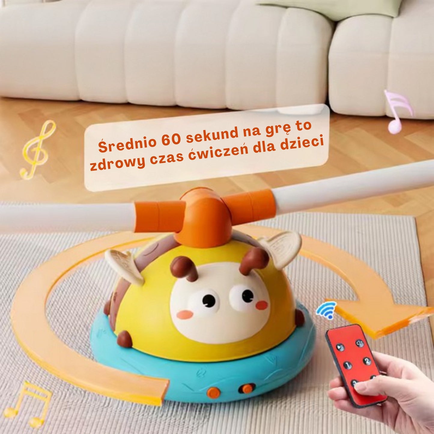 WOOPIE Automatinis Šokdynės ir Žiedų Metimo Žaidimas 2 in 1 Bitutė