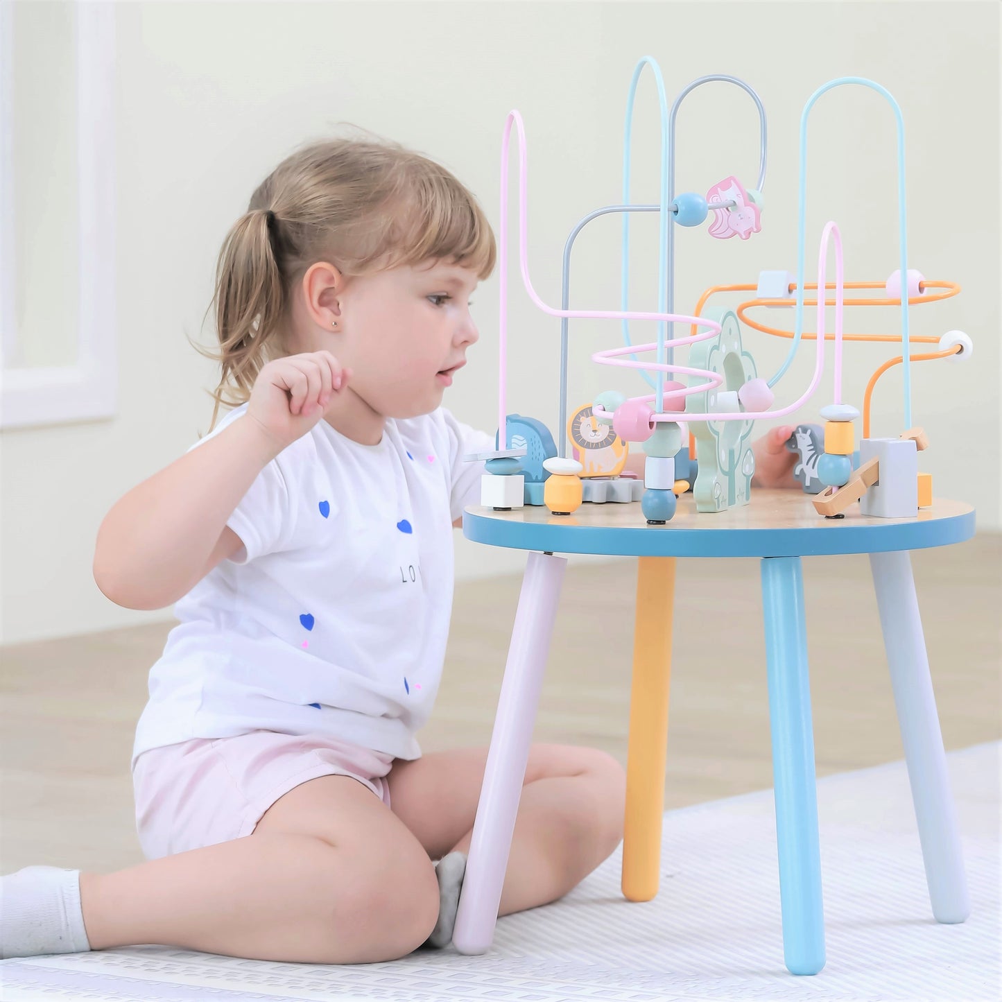 VIGA PolarB Medinis edukacinis staliukas su perveriamu labirintu Montessori – vaizdas 2