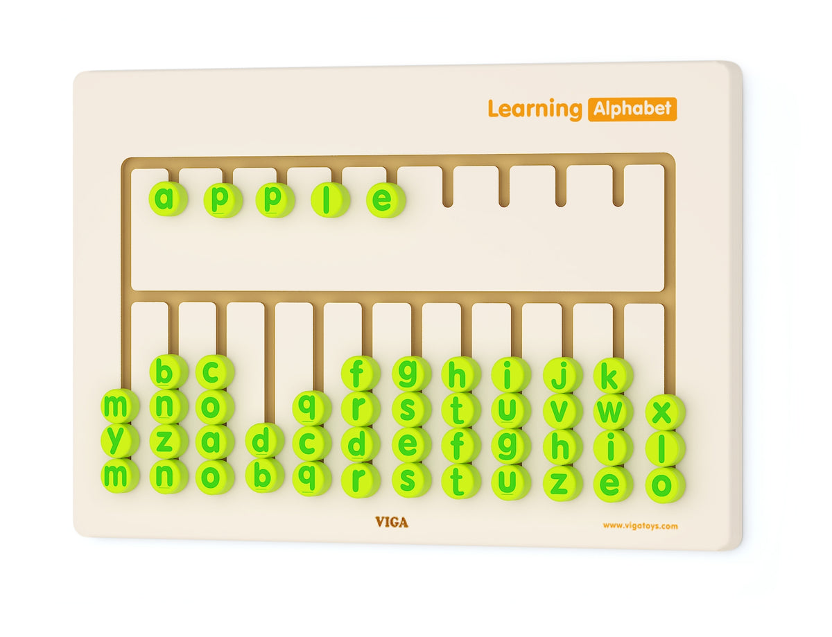 VIGA TOYS Medinė sensorinė abėcėlės mokymosi lenta – pagrindinis vaizdas