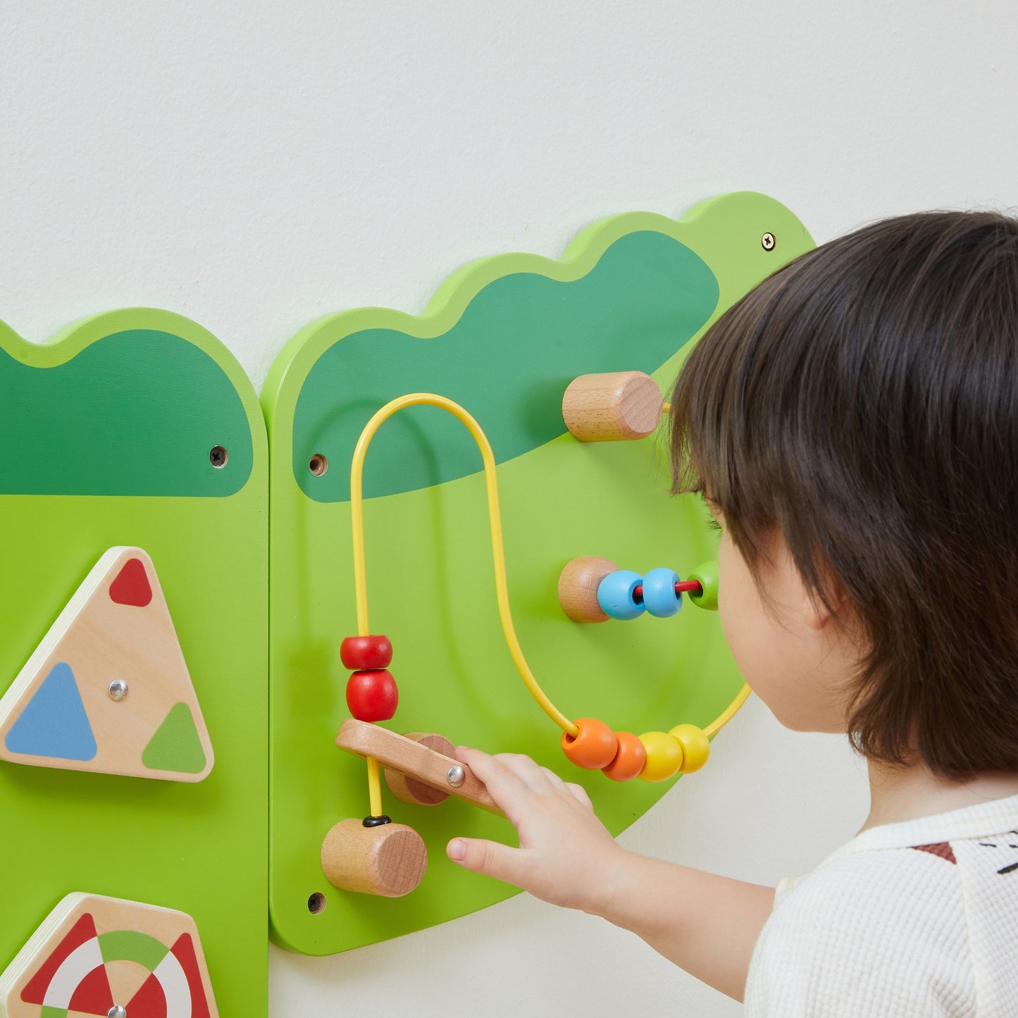 VIGA Krokodilas 5-in-1 Sieninė Lavinamoji Lenta – Montessori FSC
