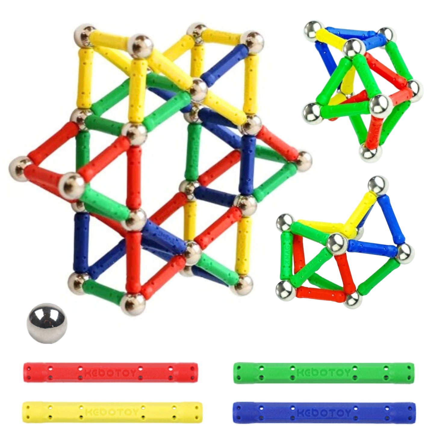WOOPIE Magnetiniai 3D Konstruktoriaus Blokai 58 dalys