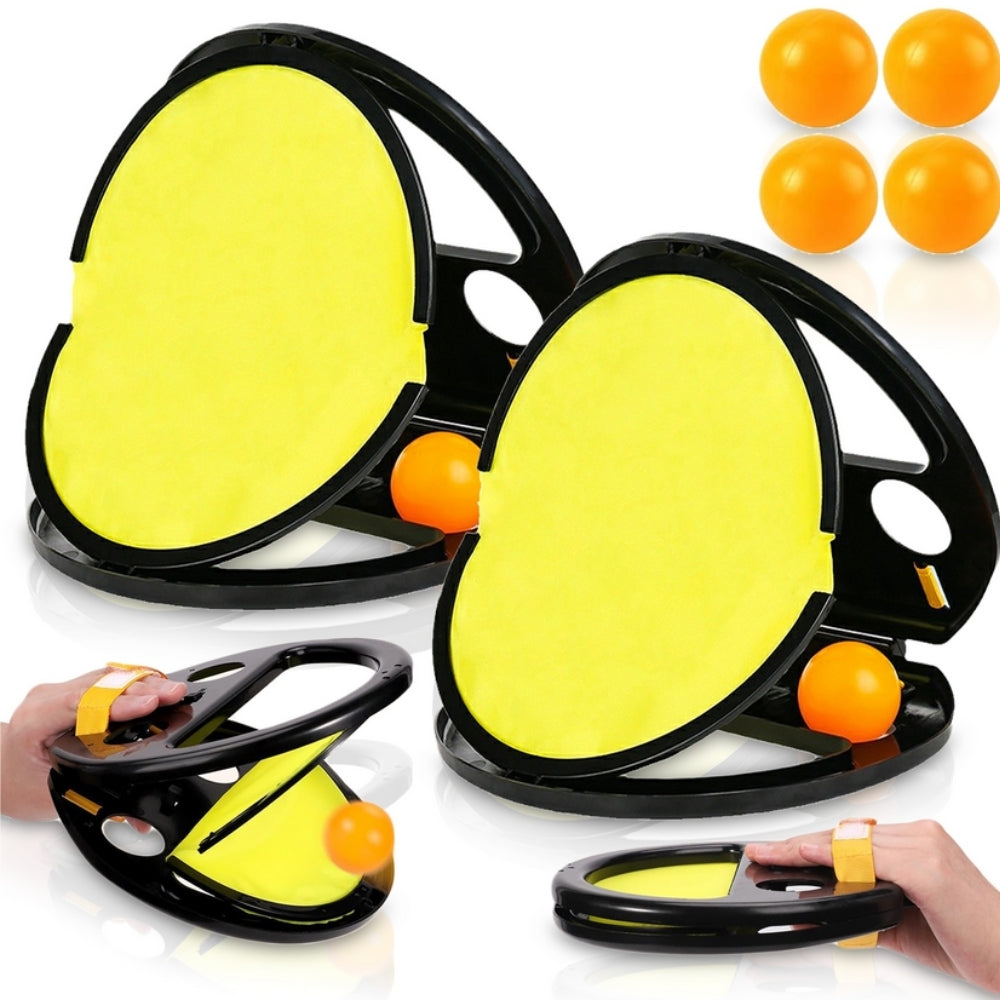 WOOPIE Catch Ball vikrumo žaidimas „Mesk ir gaudyk“ dviem (2 vnt raketės + 4 vnt kamuoliukai) – pagrindinis vaizdas