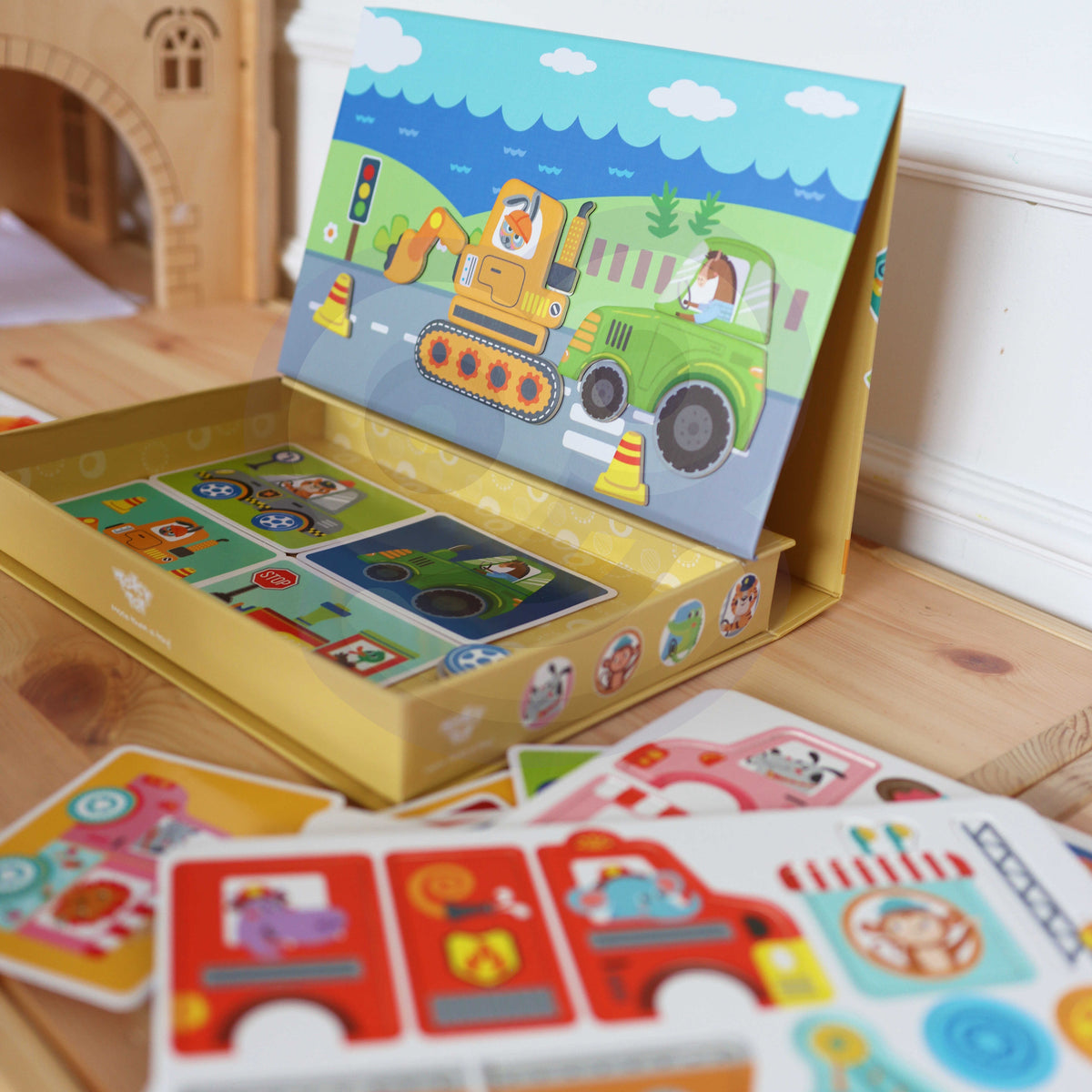TOOKY TOY Montessori magnetinė lavinamoji dėlionė vaikams, 80 detalių