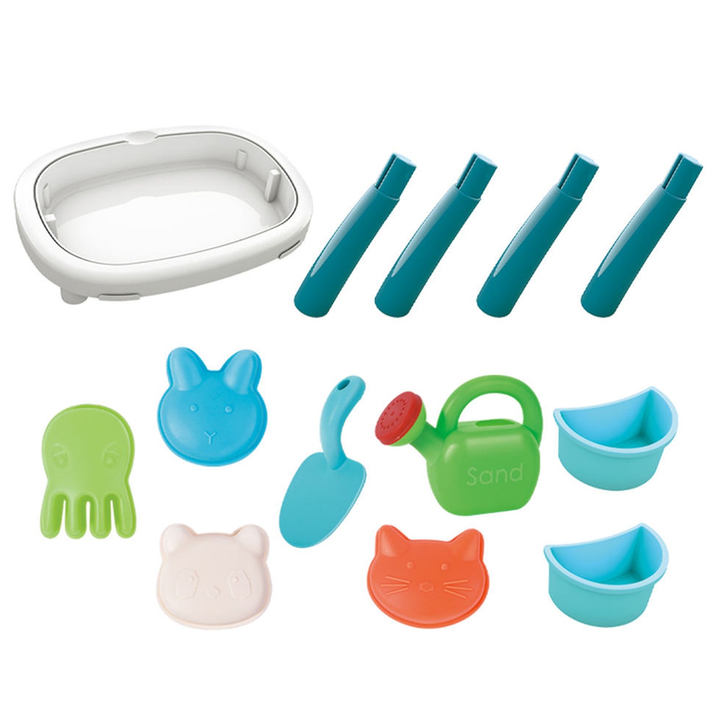 WOOPIE Vandens stalas 2in1 Smėlio dėžė, 7 dalys – vaizdas 3