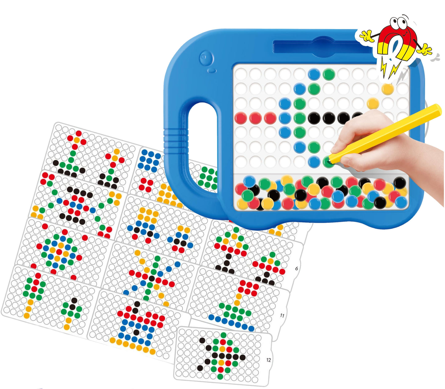 WOOPIE Montessori magnetinė lenta vaikams MagPad Dramblys – vaizdas 3