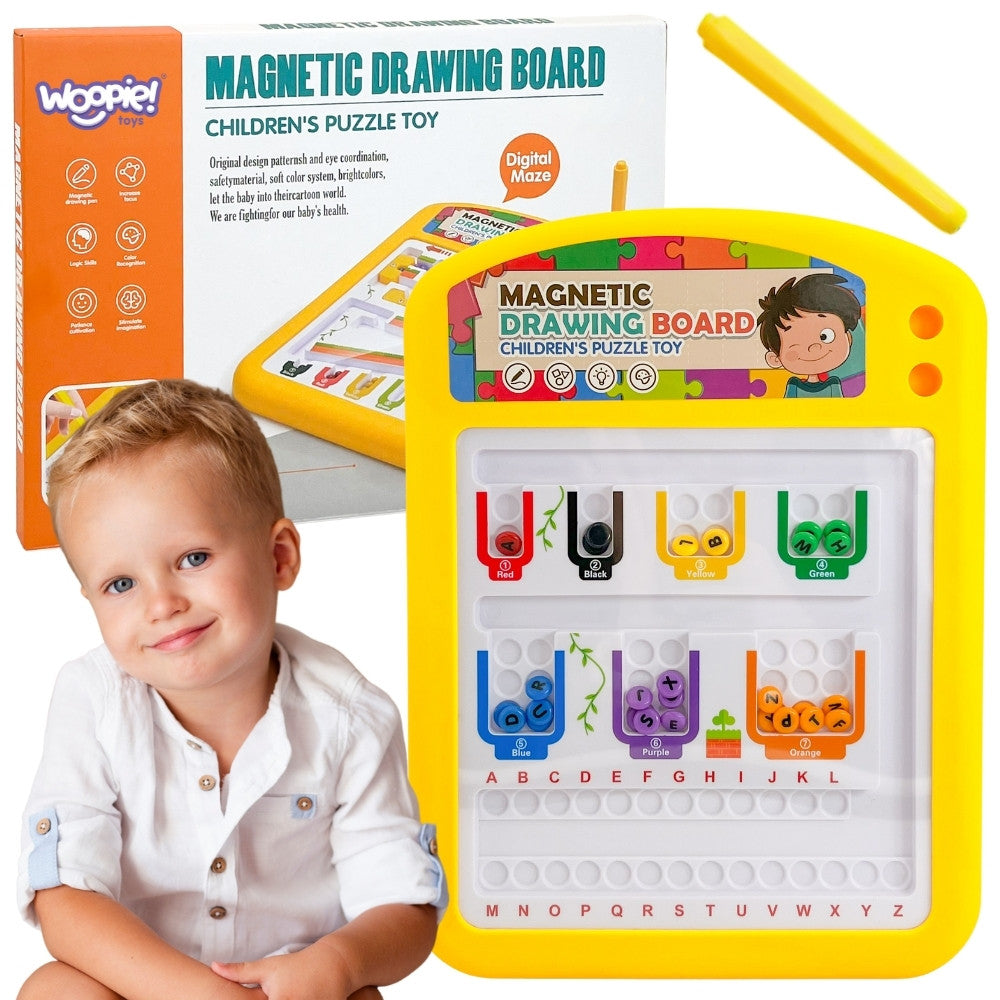 WOOPIE Magnetinė Mozaikinė Lenta Abėcėlė Rūšiuoklis 3+