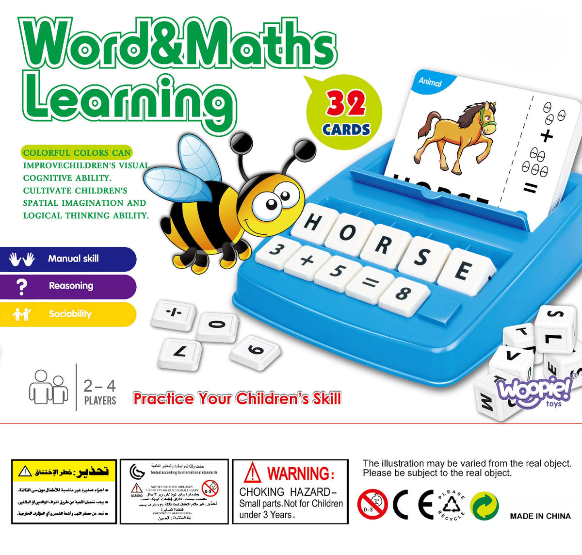WOOPIE Lavinamasis Stalo Žaidimas Anglų Kalba ir Matematika 2in1