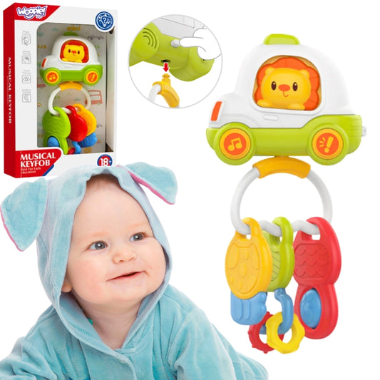 Woopie Baby Interaktyvus žaislas – automobilio pultelis su rakteliais, barškučiu ir kramtuku – pagrindinis vaizdas