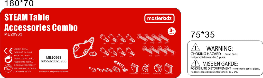 MASTERKIDZ STEM priedų rinkinys: kaiščiai, varžtai, įrankiai (352 dalys) – vaizdas 7