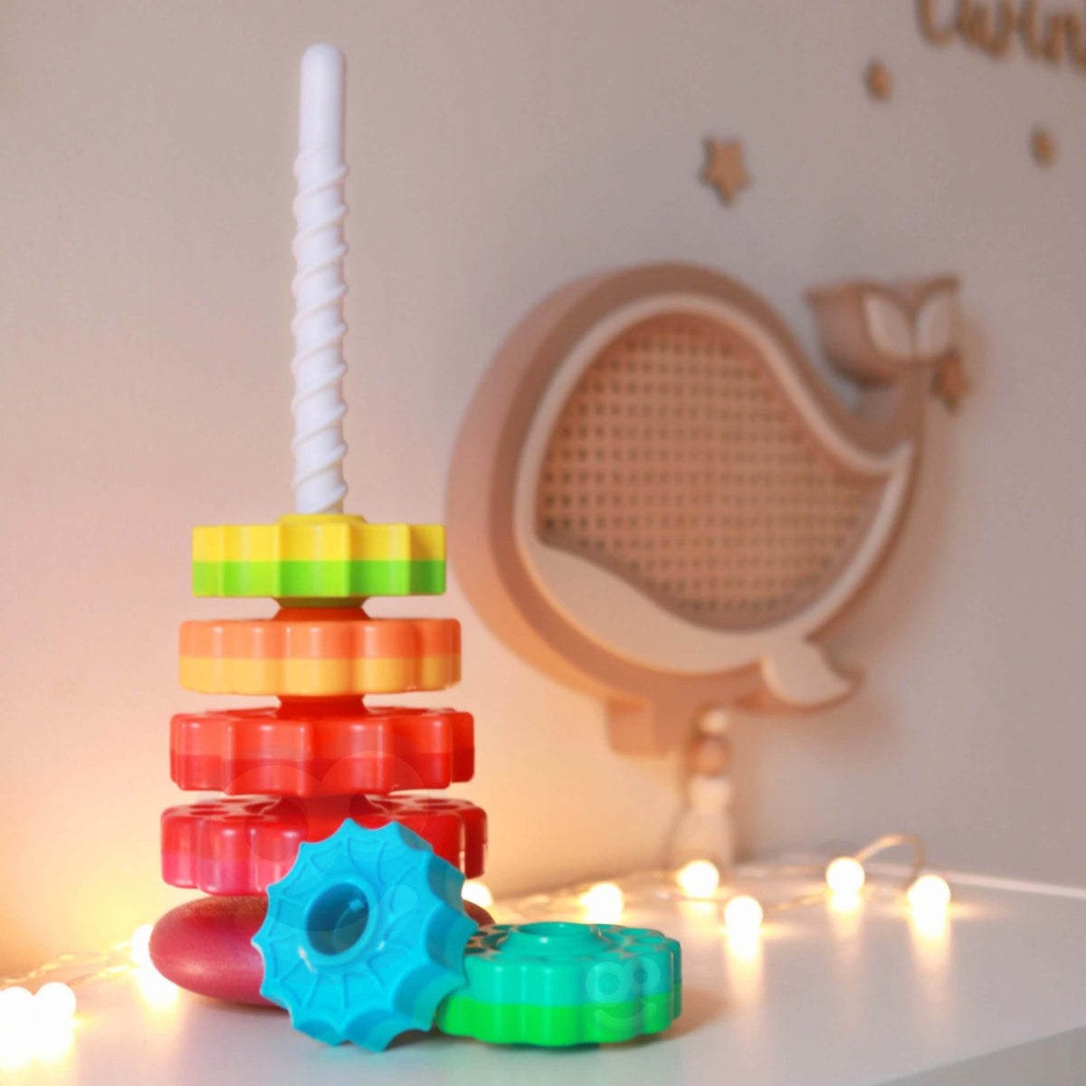WOOPIE BABY Lavinamoji Piramidė Sukamasis Bokštas