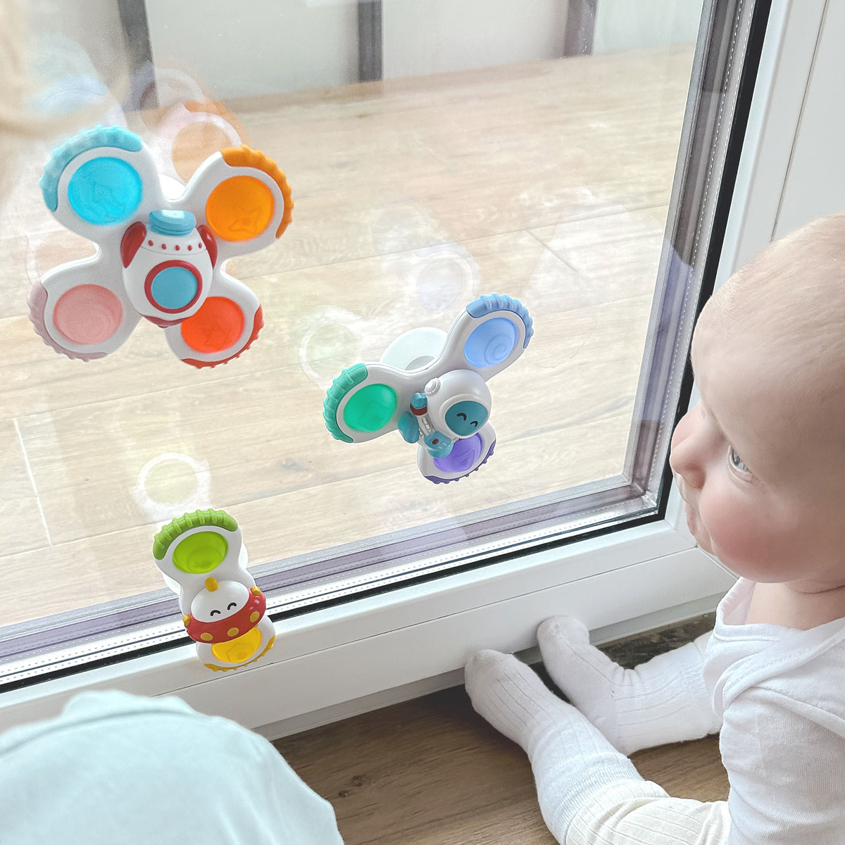 WOOPIE Baby Sensoriniai Suktukų Žaislai Raketa Ateiviai NLO 3 vnt.