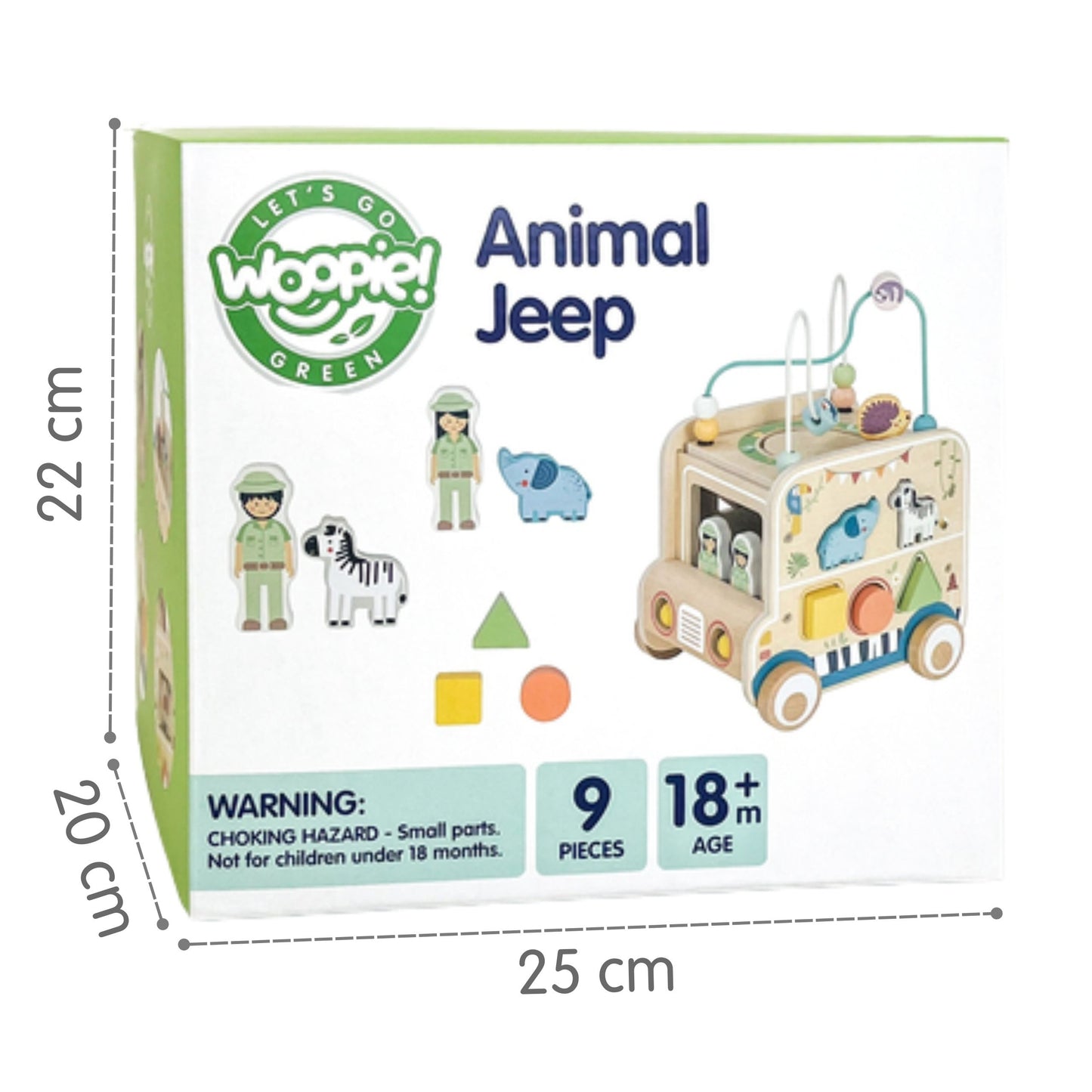 WOOPIE GREEN medinis veiklos kubas „Visureigis Safaris“ FSC – vaizdas 9