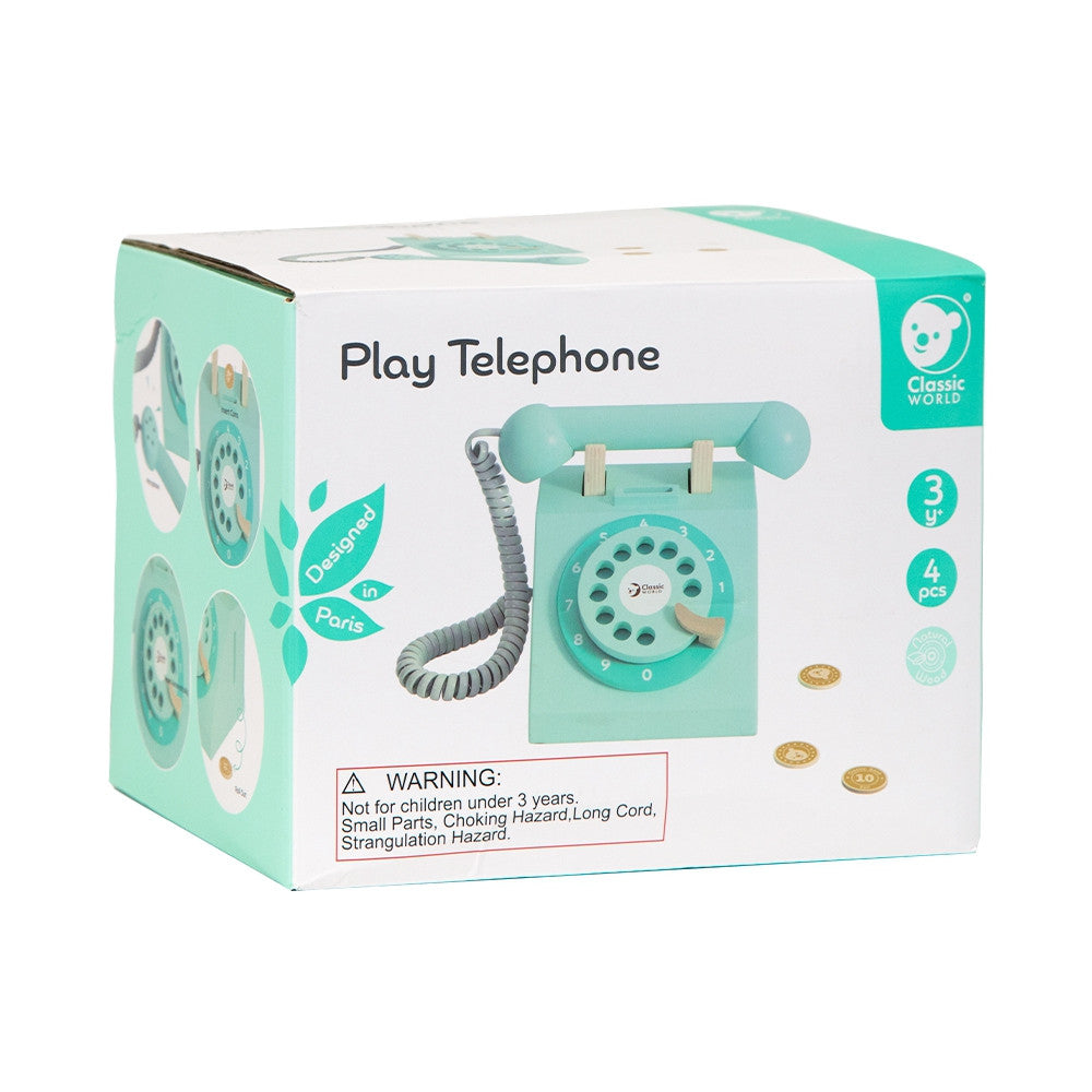 CLASSIC WORLD Medinis Telefono Aparatas Vaikams Vintažinis Stilius