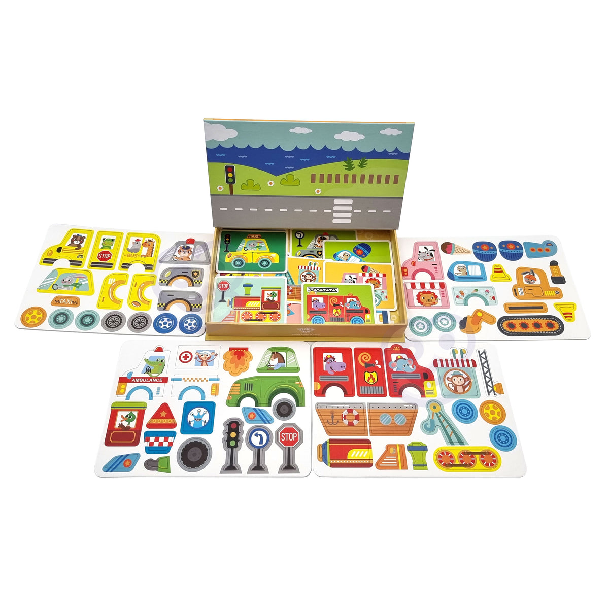 TOOKY TOY Montessori magnetinė lavinamoji dėlionė vaikams, 80 detalių