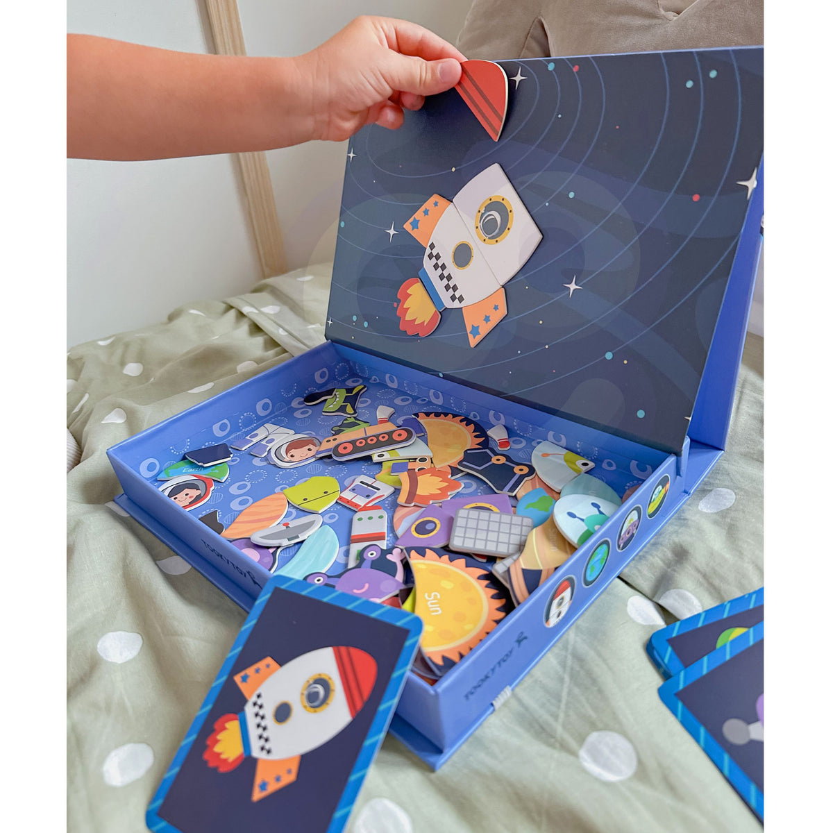 TOOKY TOY Magnetinė dėlionė Kosmosas, 72 detalės