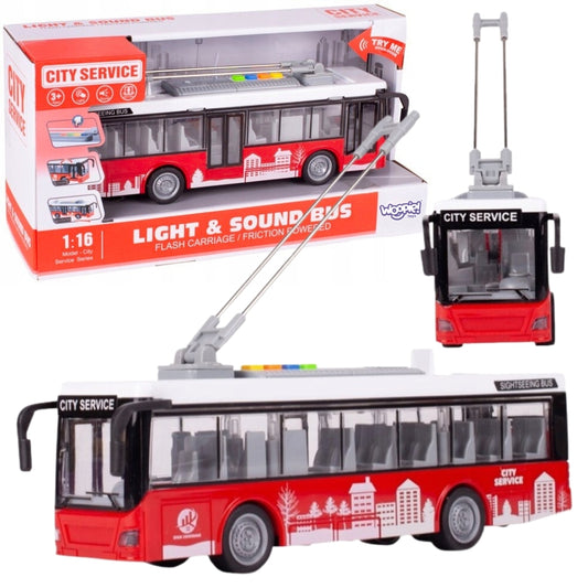 WOOPIE Interaktyvusis Elektrinis Troleibusas Autobusas 1:16 - pagrindinis vaizdas